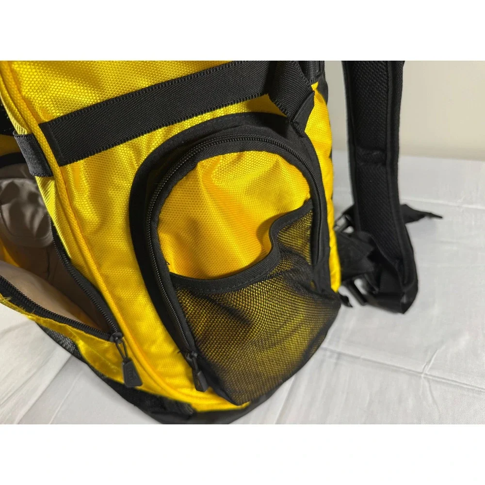 Speedo Team Stereo Swim Backpack Yellow Black Athletic Training Gear Bag
